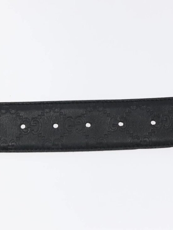 GUCCI GG Canvas Guccissima Belt Leather 37.8\